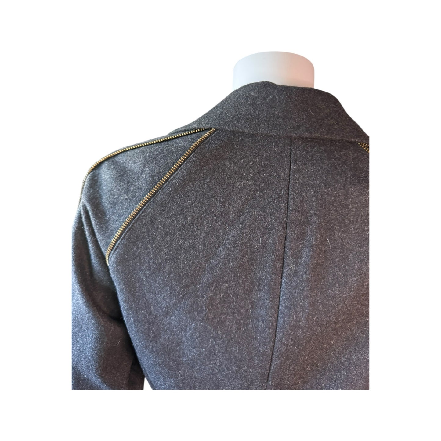 Pink Tartan Wool Moto Jacket