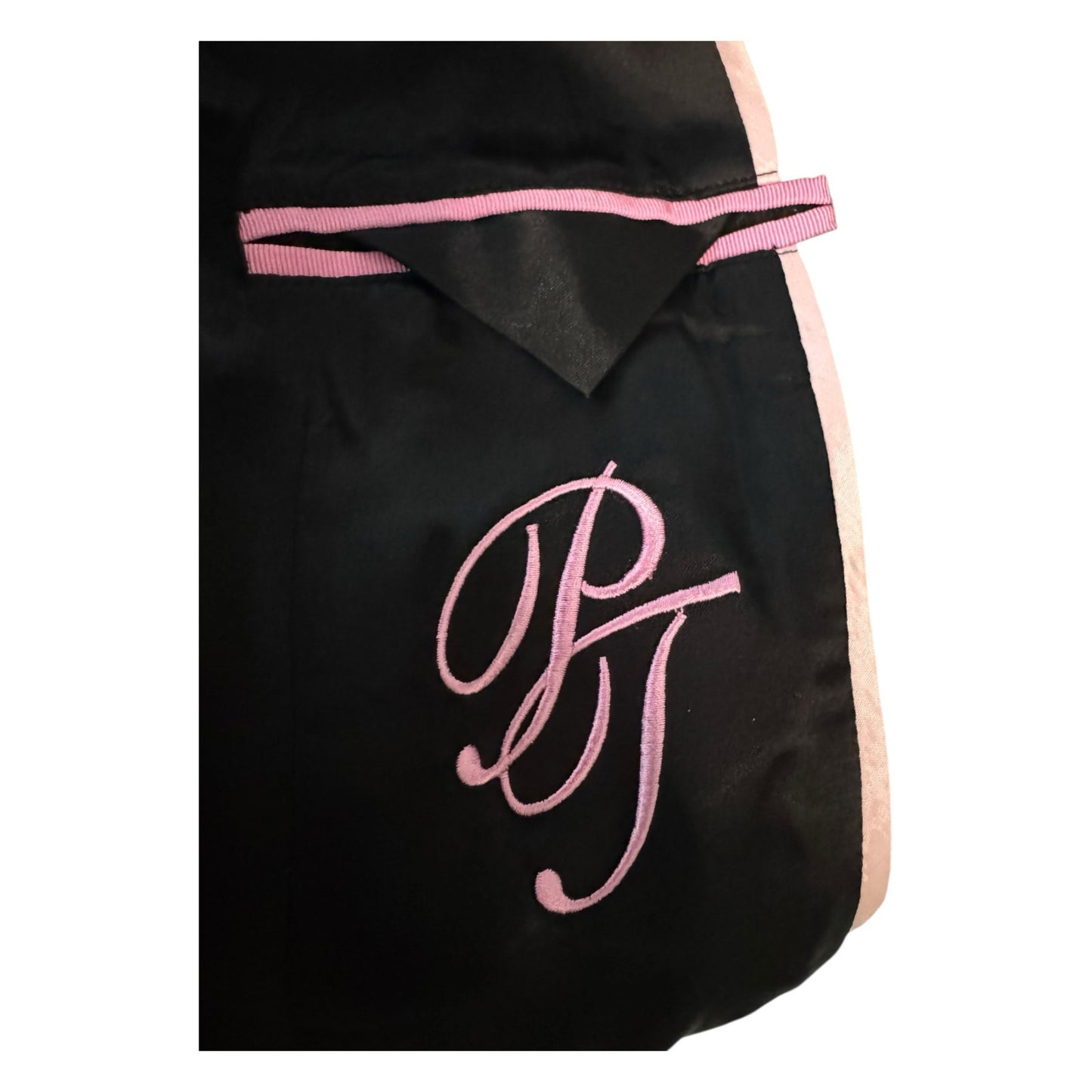 Pink Tartan Wool Moto Jacket