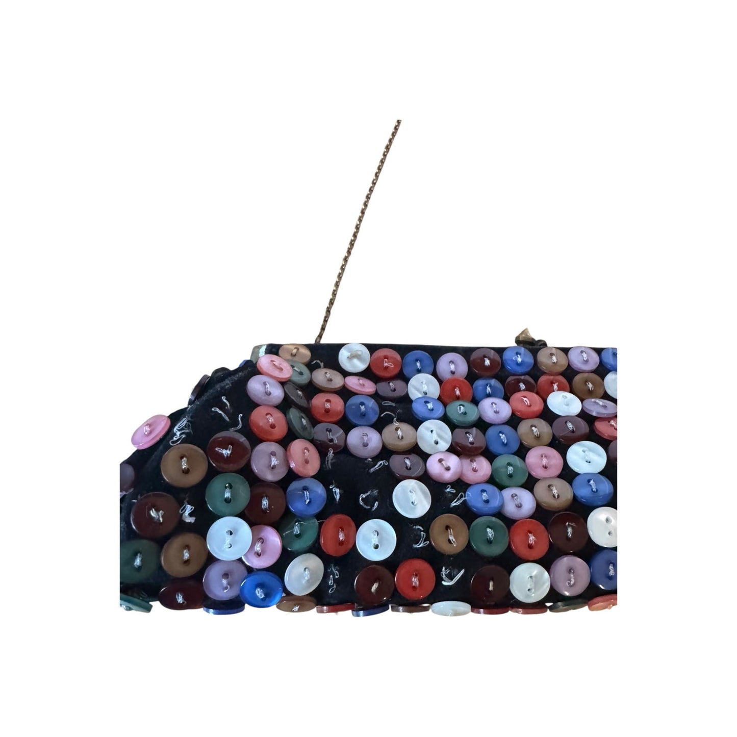 Vintage Handmade Button Clutch Purse