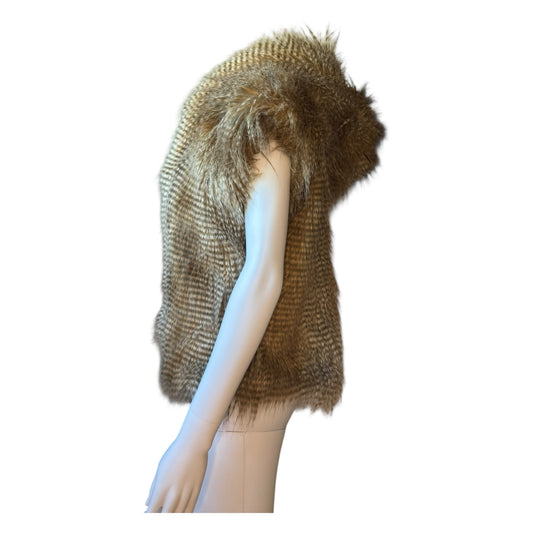 BCBG Faux Fur Hooded Vest