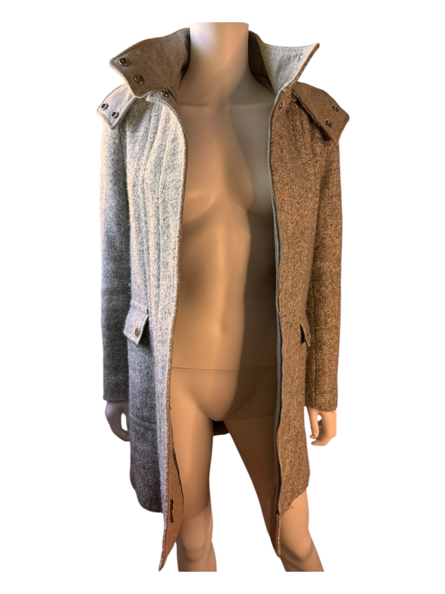 Kenneth Cole Hooded Wool Coat