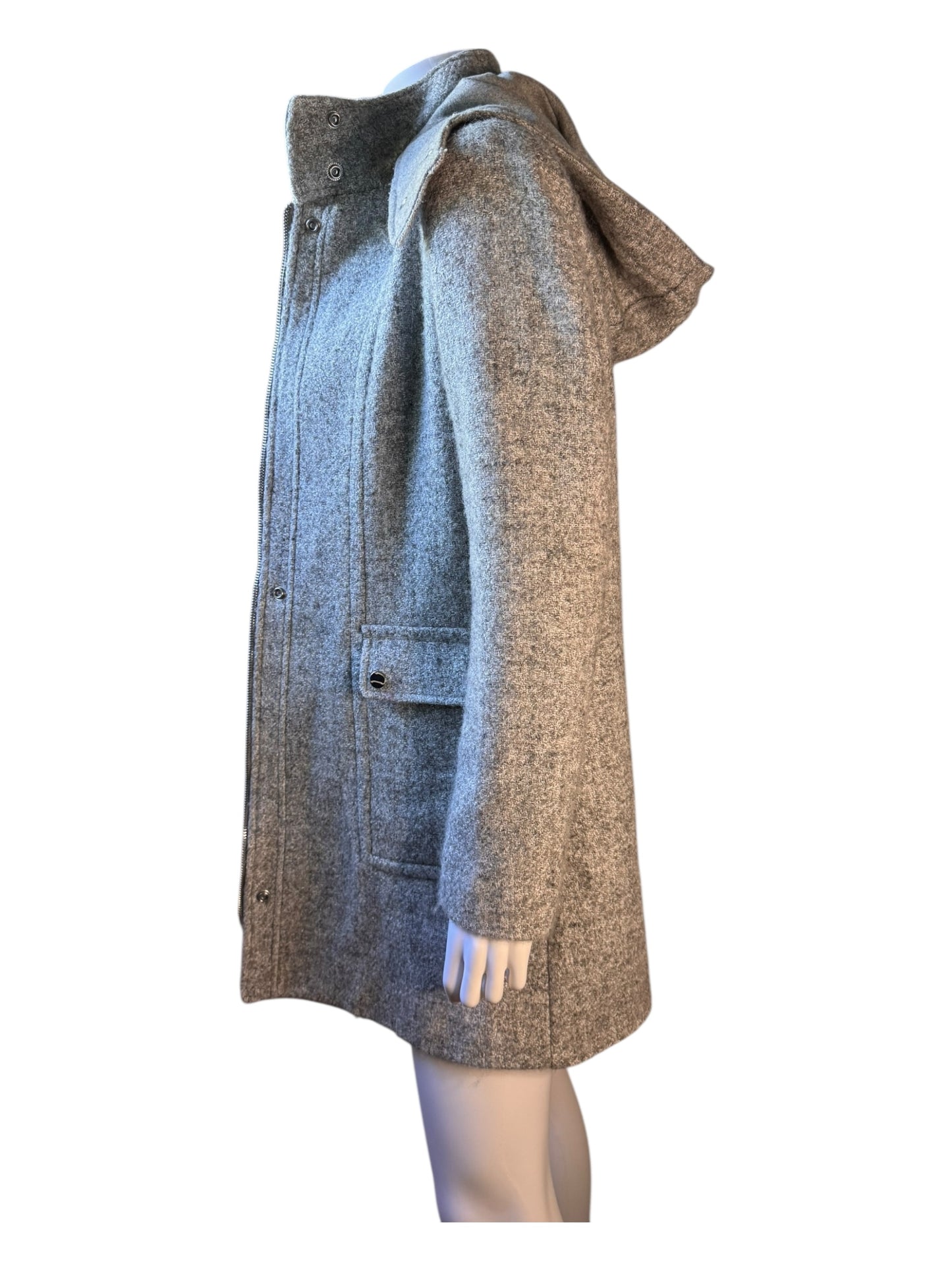 Kenneth Cole Hooded Wool Coat