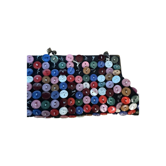 Vintage Handmade Button Clutch Purse