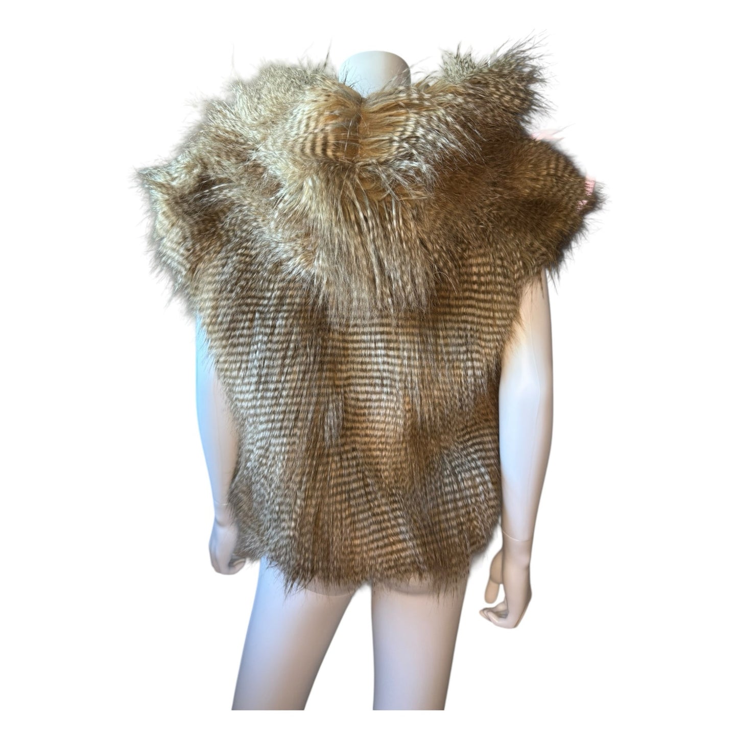 BCBG Faux Fur Hooded Vest